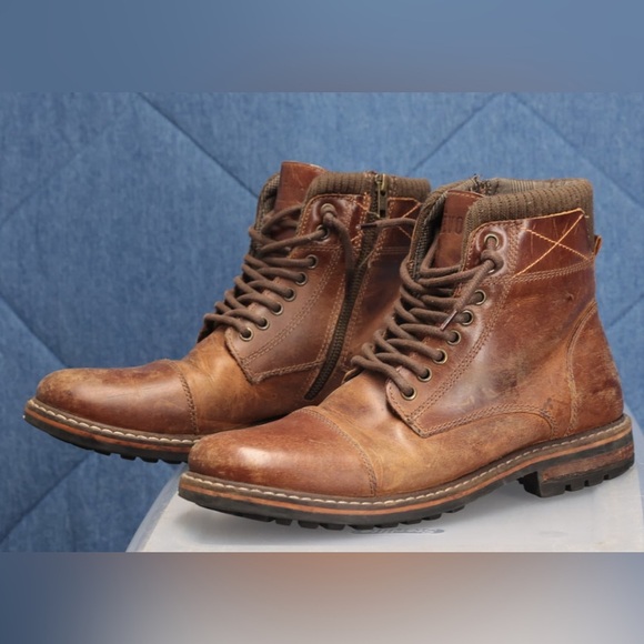 Crevo Camden 225 Cap Toe Chestnut Leather Boot Brown Side Zip Men’s US Sz 10 - Picture 2 of 9